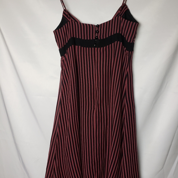 Betsey Johnson Black and Red Stripe Dress 6 - Picture 9 of 9